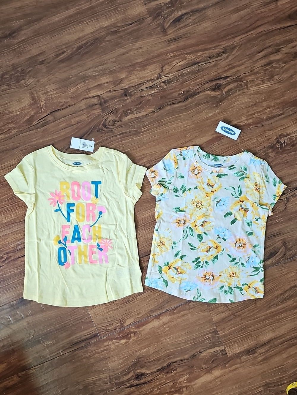 Old Navy Yellow Floral Toddler Girl T Shirt Bundle Size 5T